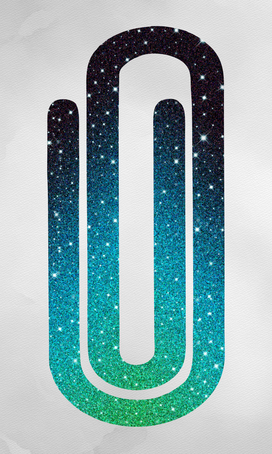 Blue Galaxy Glitter Acrylic Paperclip