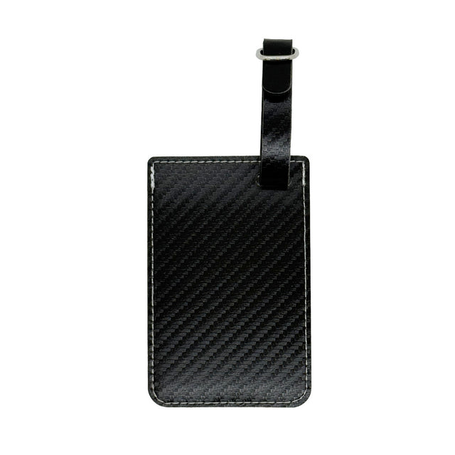 Carbon Fiber Black Luggage Tag
