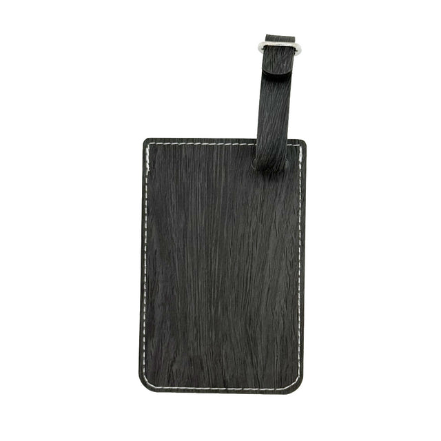 Dark Wood Luggage Tag