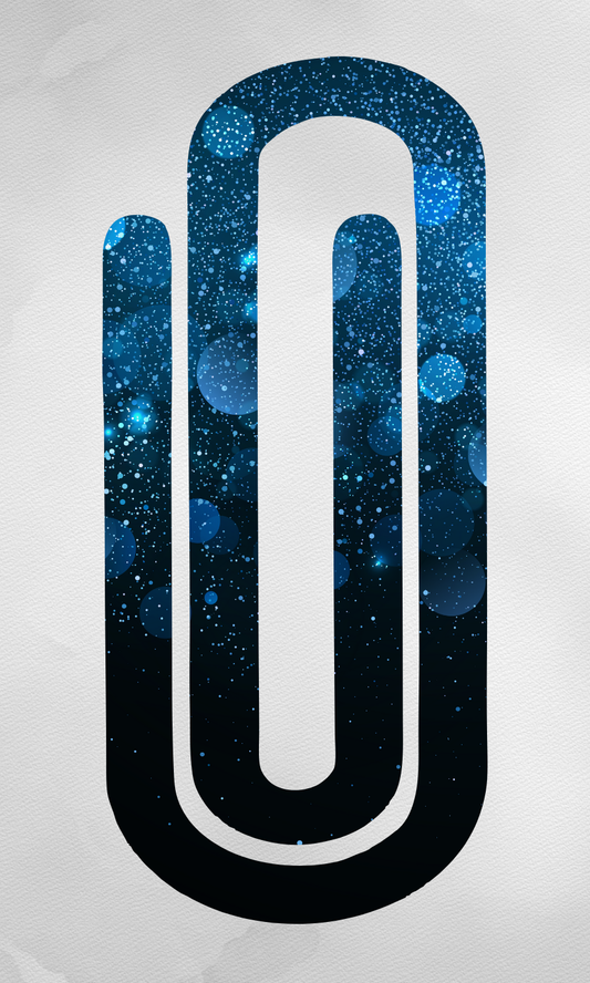 Dark Blue Acrylic Paperclip