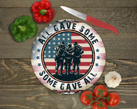 Veterans Glass Cutting Board