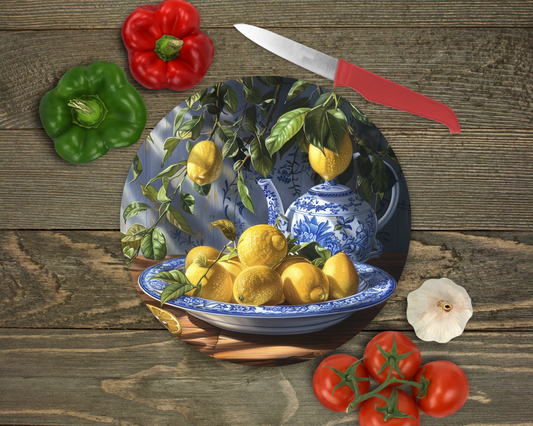 Lemons Glass Cutting Board