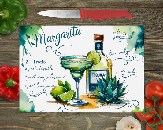 Margarita Recipe Rectangle Cutting Board