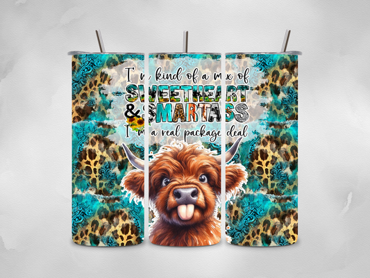 Highland Cow Sweetness & Smartness Tumbler