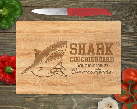 Shark Coochie Board Rectangle Glass Cutting Board