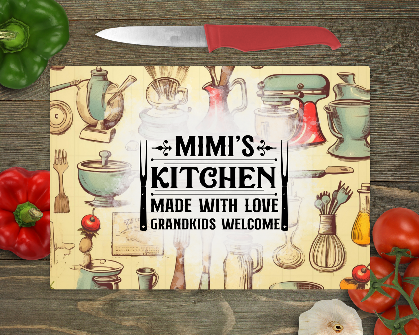 Mimi's Kitchen Rectangle Cutting Board