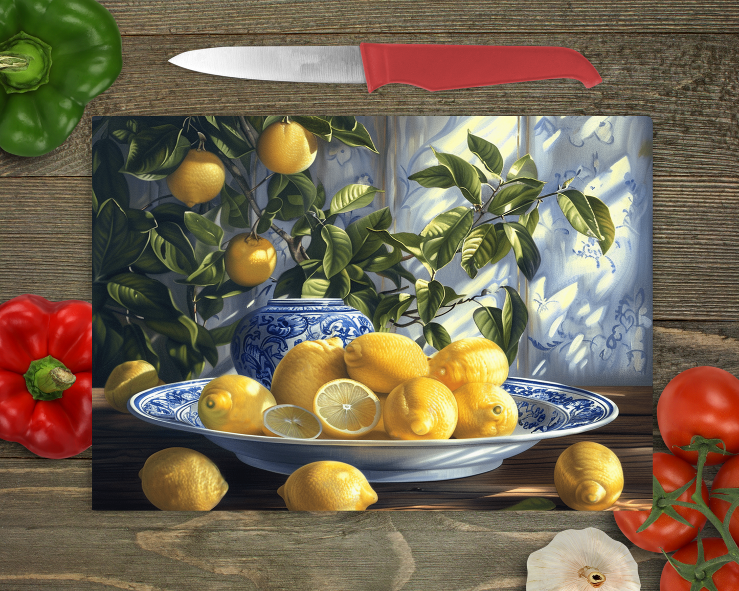 Lemons Rectangle Cutting Board