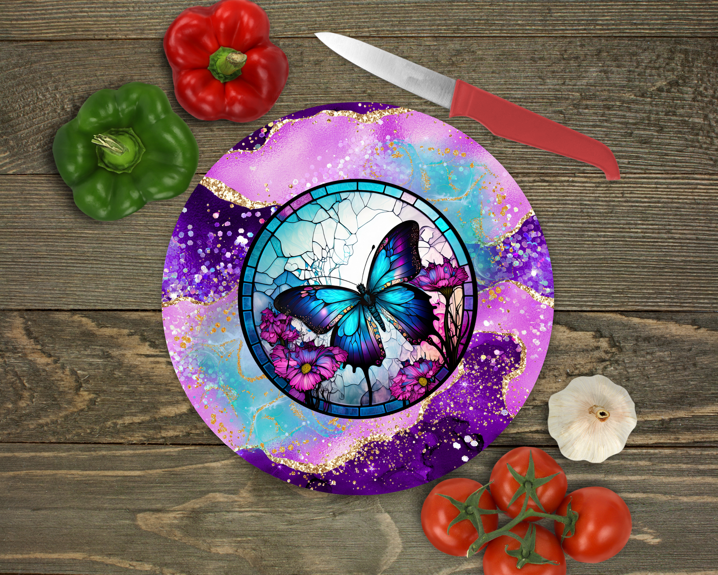 Butterfly Glass Cutting Board