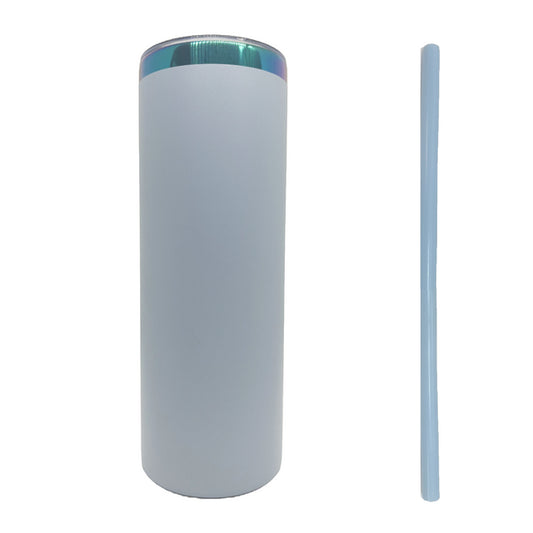 Baby Blue Rainbow Plated 20oz Skinny Tumbler