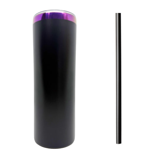 Black Purple Plated 20oz Skinny Tumbler
