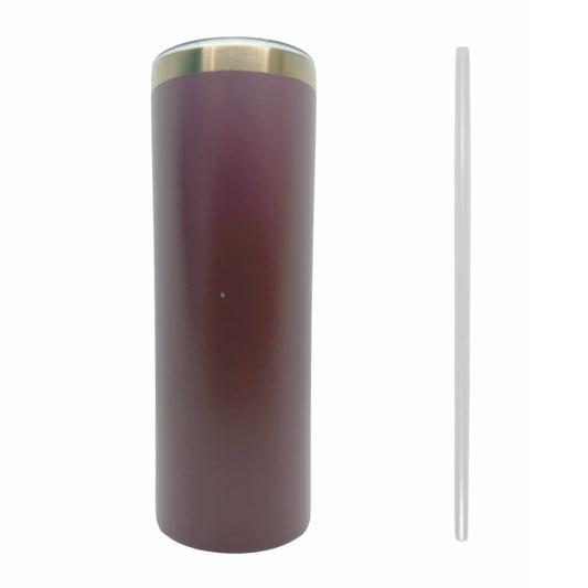 Burgundy Copper Plated 20oz Skinny Tumbler