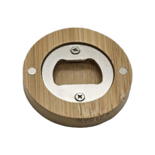 Round Bamboo Bottle Openers
