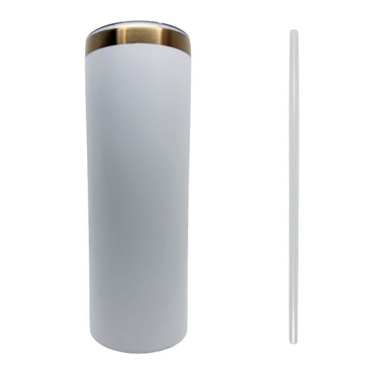 White Copper Plated 20oz Skinny Tumbler