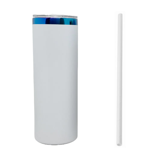 White Green/Blue Plated 20oz Skinny Tumbler