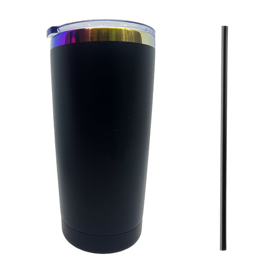 Black Rainbow Plated 20oz Tumbler