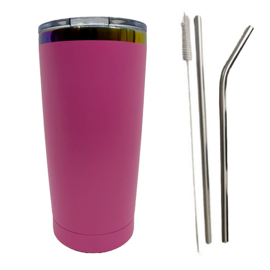 Blush Pink Rainbow Plated 20oz Tumbler