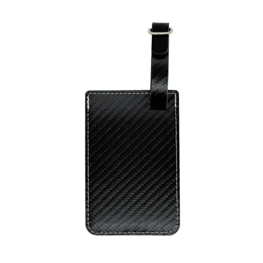 Carbon Fiber Black Luggage Tag