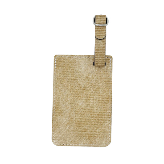 Denim Beige Luggage Tag