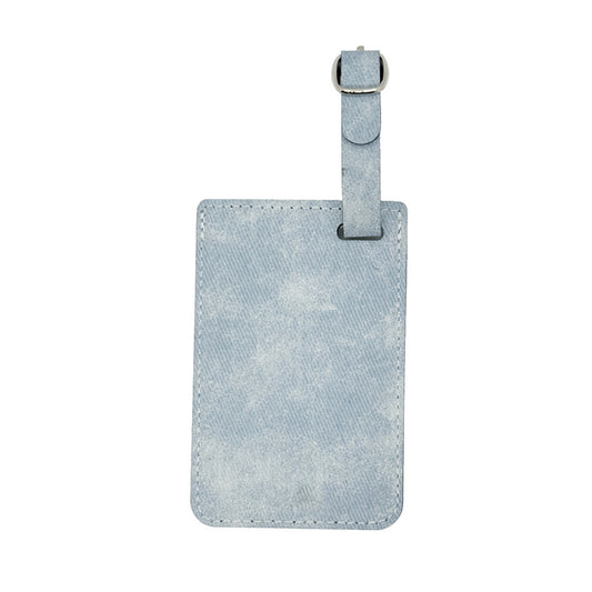 Denim Light Blue Luggage Tag