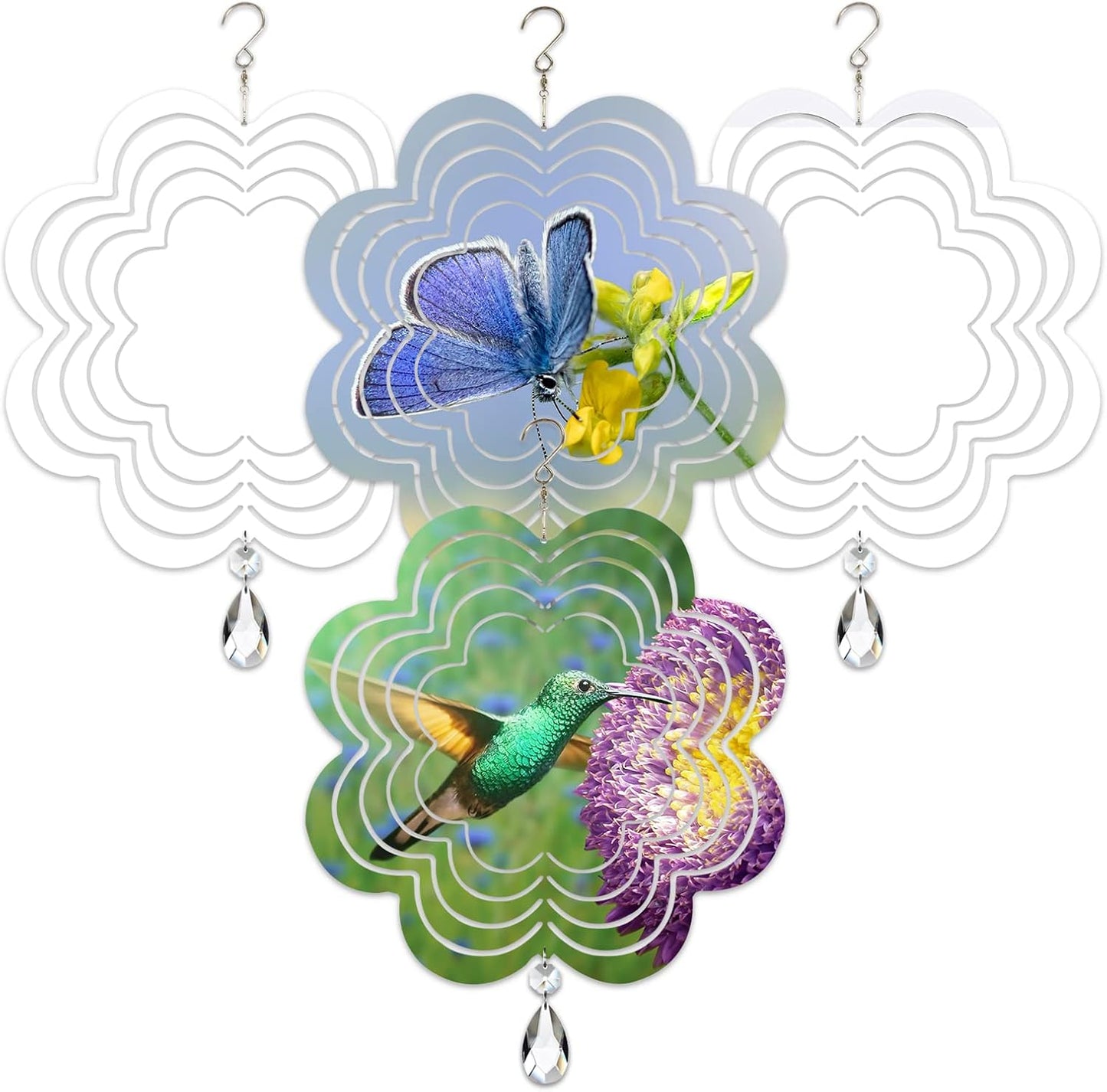 Purple w/ Sunflowers 8" Wind Spinner