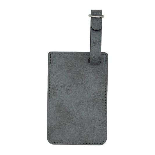 Matte Vintage Light Gray Luggage Tag