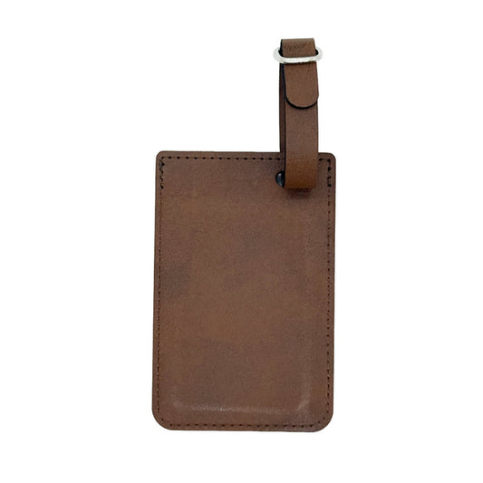 Matte Vintage Red Brown Luggage Tag