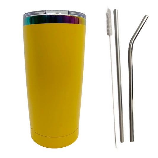 Sunshine Yellow Rainbow Plated 20oz Tumbler
