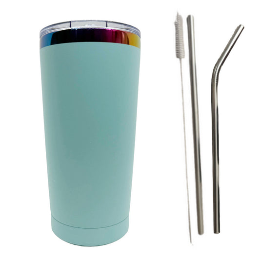 Teal Rainbow Plated 20oz Tumbler