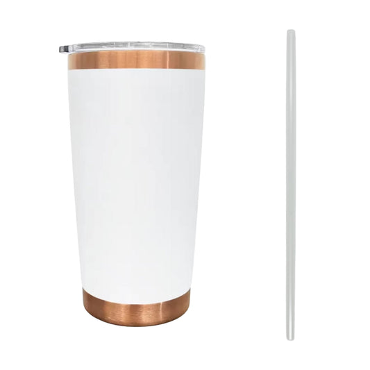 White Copper Plated 20oz Tumbler